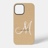 Light Straw Linen Monogram