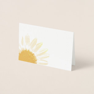 Light Sunflower Foil Card
