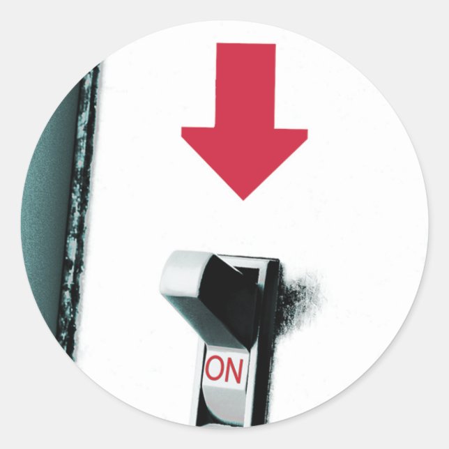Light Switch Classic Round Sticker (Front)