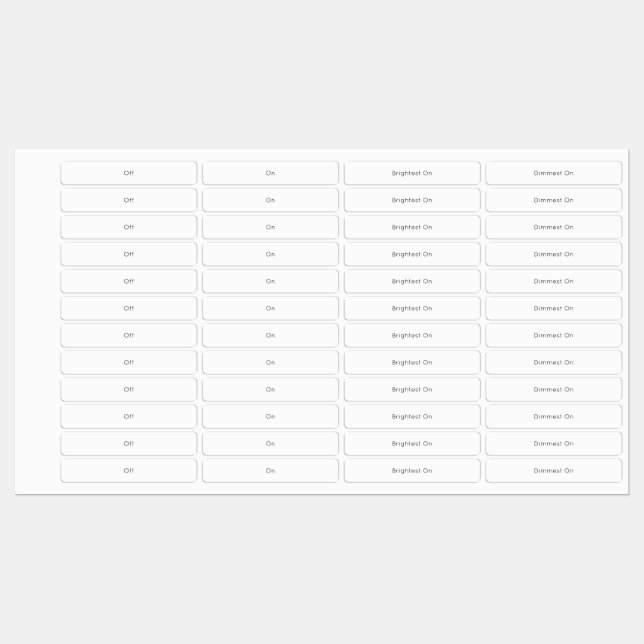 Light Switch Labels (Sheet)