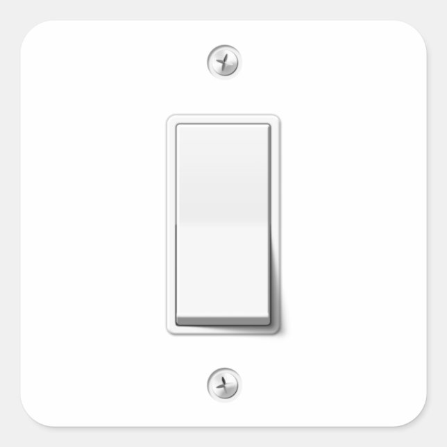 Light Switch Square Sticker (Front)