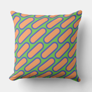 Light Tangerine Stadium Shapes Mosaic Cushion