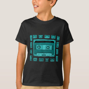 Light Teal Aqua Old School Tapes Teal Aqua Colour T-Shirt