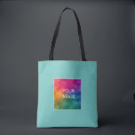Light Teal Carissma Add Your Photo Here Custom Tote Bag<br><div class="desc">Add Your Business Company Logo Text Here Elegant Modern Template Carissma Colour Shopping Shoulder Tote Bag.</div>