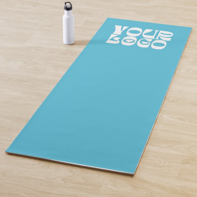 Light Teal Custom Logo Promotional Business Yoga Mat (In Situ)