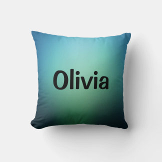 Light teal emerald green cushion