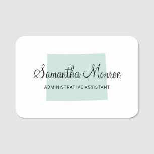 Light Teal Green Wyoming Name Tag