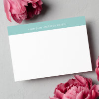 LIGHT TEAL PERSONALIZED FAMILY NAME MONOGRAM