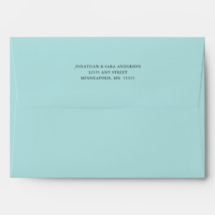 Light Teal Return Address 5x7 A7 Envelope