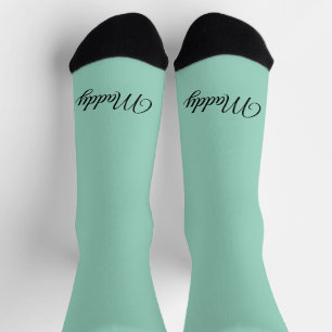 Light Teal Solid Color  Socks
