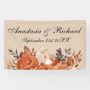 Light Terracotta Burnt Orange Wedding Banner