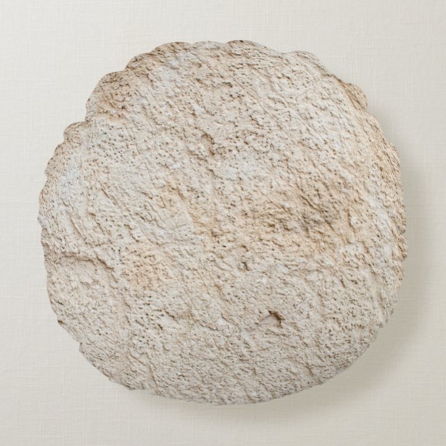 Light texture of old antique wall, layer of concre round cushion (Front)