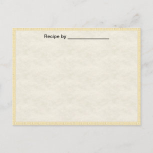 Light Textured Recipe Blank #1 Card