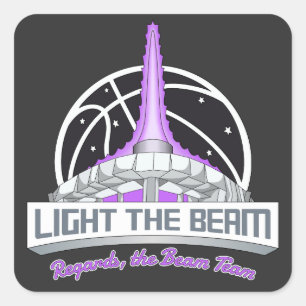 Light The Beam - Sacramento Basketball Square Sticker