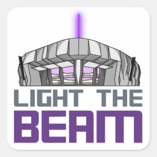 Light The Beam - Sacramento Basketball Square Sticker