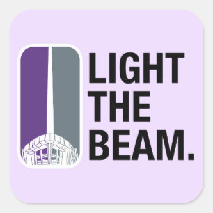 Light The Beam - Sacramento Basketball Square Sticker