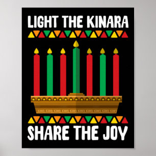Light The Kinara Share The Joy Kwanzaa Candle Hold Poster
