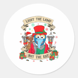 Light The Lamp Not The Rat Funny Christmas Matchin Classic Round Sticker