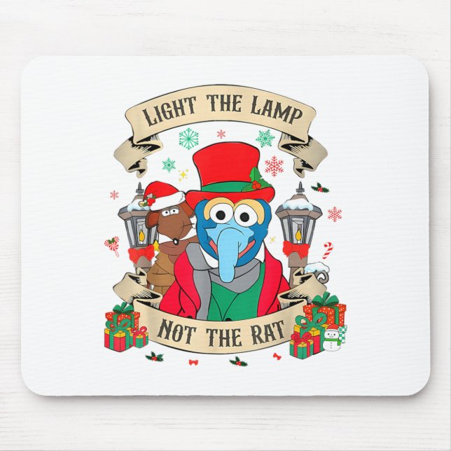 Light The Lamp Not The Rat Funny Christmas Matchin Mouse Mat (Front)