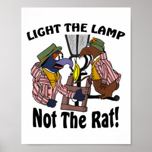 Light The Lamp Not The Rat Funny Christmas Poster