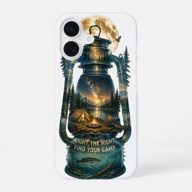 Light the Night Camp Lantern iPhone 16 Case (Back)