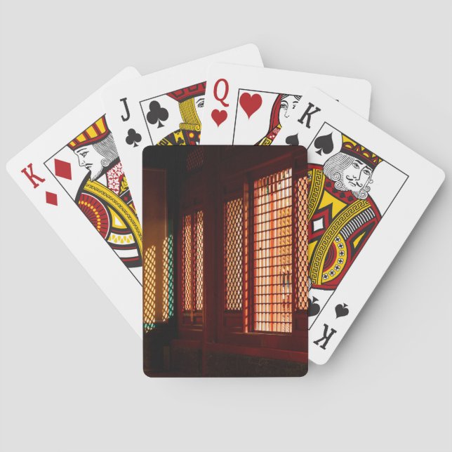 Light Through Mesh Window openings Playing Cards (Back)