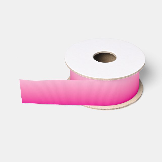 Light to Hot Pink Gradient Grosgrain Ribbon (Spool)