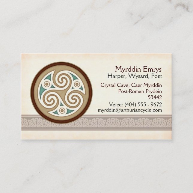 Light Triskele Business Cards (Front)