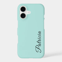 Light Turquois Solid Colour Minimalist Elegant Nam