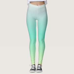 Light Turquoise Modern Ombre Leggings