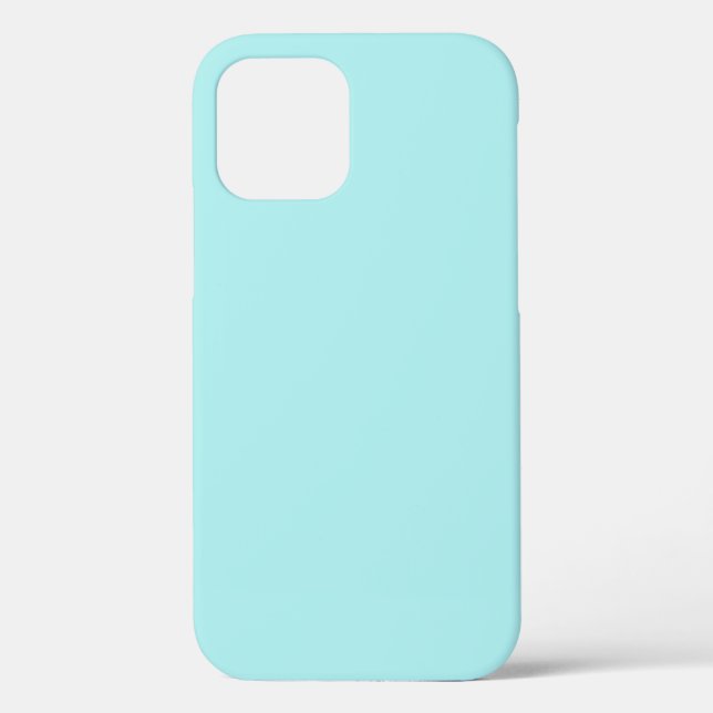 Light Turquoise Tough iPhone 12 Case (Back)