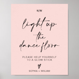 Light Up the Dance Floor Glow Sticks Sign