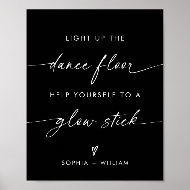 Light Up the Dance Floor | Glow Sticks Sign (Front)
