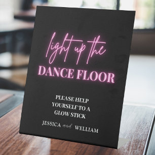 Light Up the Dance Floor    Glow Sticks Sign