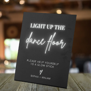 Light Up the Dance Floor   Glow Sticks Sign