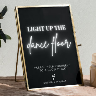 Light Up the Dance Floor   Glow Sticks Sign