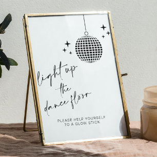 Light Up the Dance Floor   Glow Sticks Sign