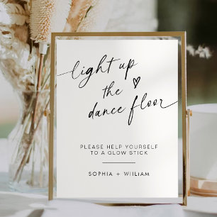 Light Up the Dance Floor   Glow Sticks Sign