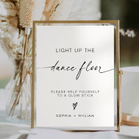 Light Up the Dance Floor | Glow Sticks Sign