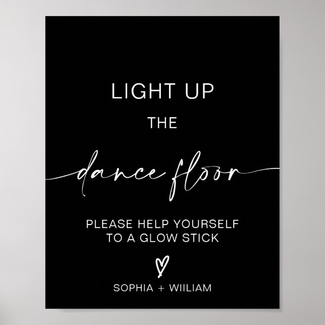 Light Up the Dance Floor | Glow Sticks Sign (Front)