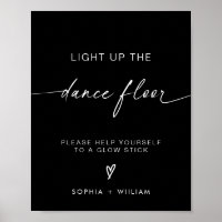 Light Up the Dance Floor | Glow Sticks Sign
