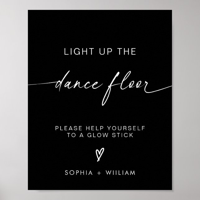 Light Up the Dance Floor | Glow Sticks Sign (Front)