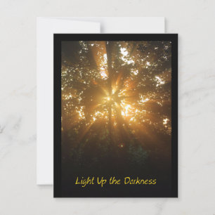 Light up the Darkness Phrase Sunrise Image Postcard