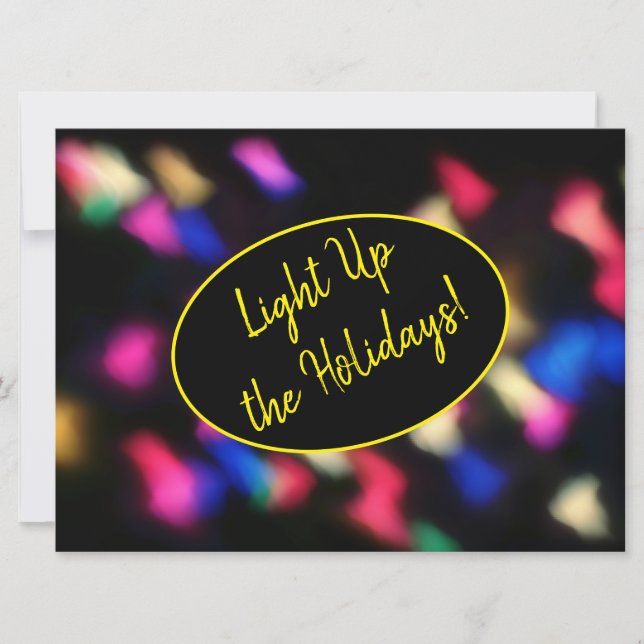 Light Up The Holidays! Flat Holiday Card (Front)