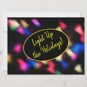 Light Up The Holidays! Flat Holiday Card