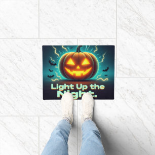 Light Up the Night Jack-O-Lantern Halloween Doormat
