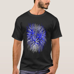 Light Up The Night Sky Colourful Fireworks Celebra T-Shirt