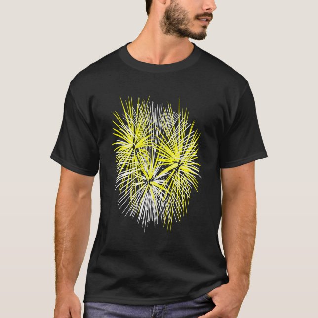 Light Up The Night Sky Colourful Fireworks Celebra T-Shirt (Front)