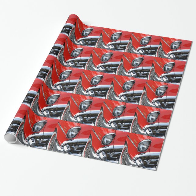 Light up the path to success classic car wrapping paper (Unrolled)