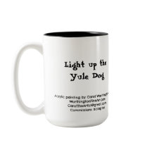 Light Up the Yule Dog Holiday/Christmas Mug
